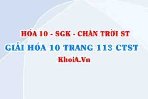Giải Hóa 10 Chân trời Sáng tạo trang 113